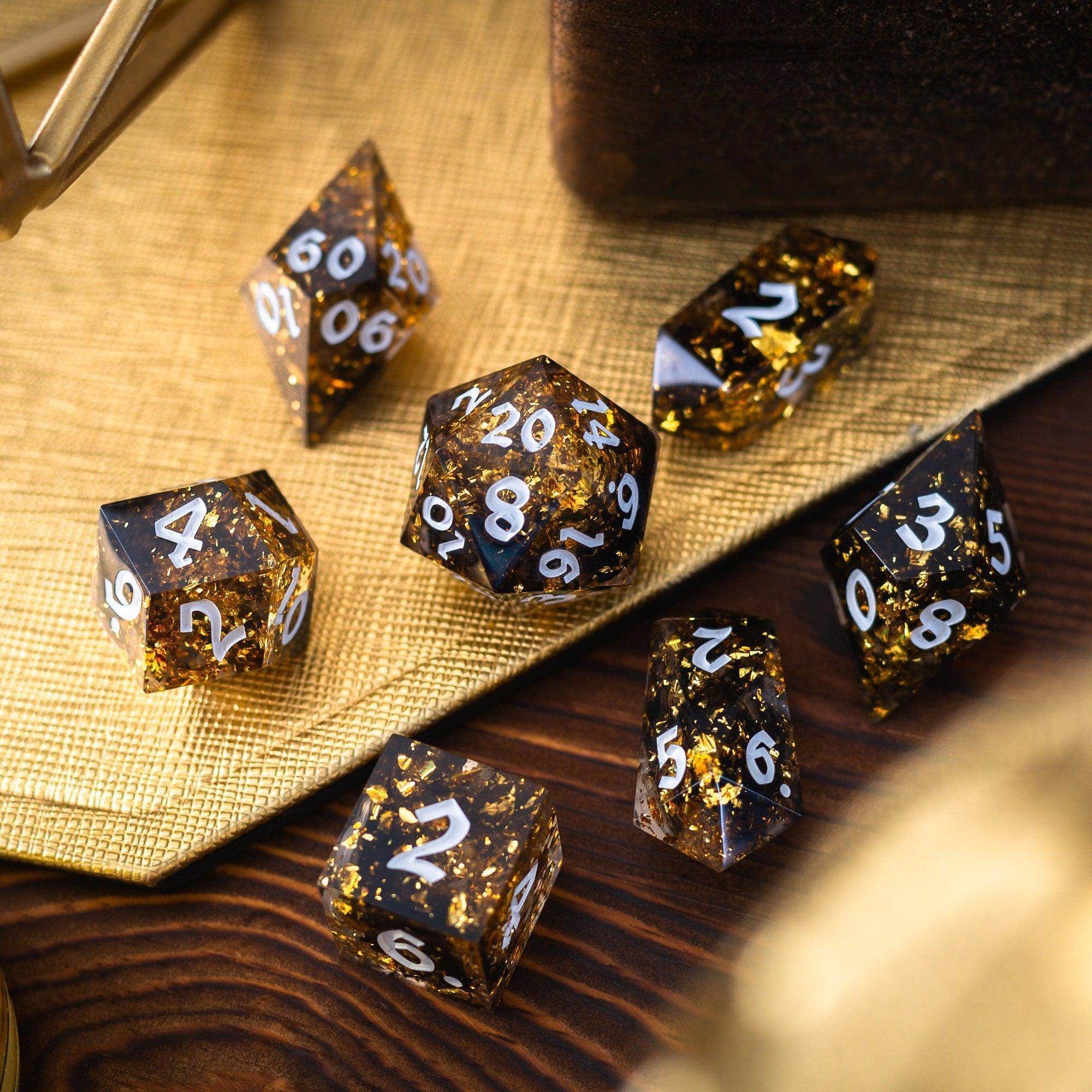 Gold Handmade Resin DND Dice Set - Only 1 D20