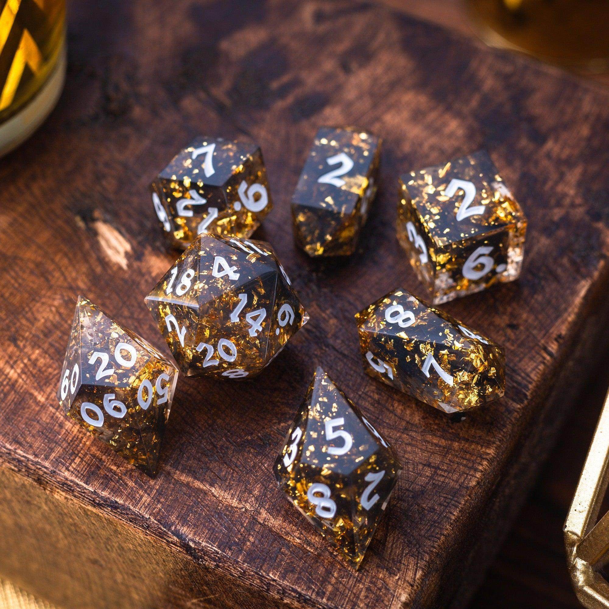 Gold Handmade Resin DND Dice Set - Only 1 D20