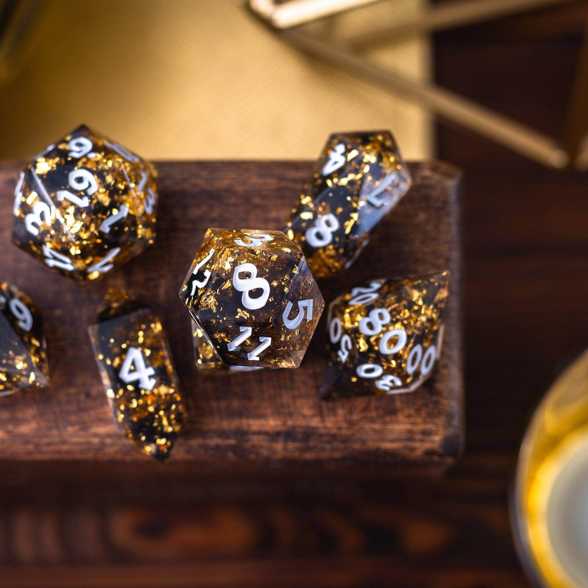 Gold Handmade Resin DND Dice Set - Only 1 D20
