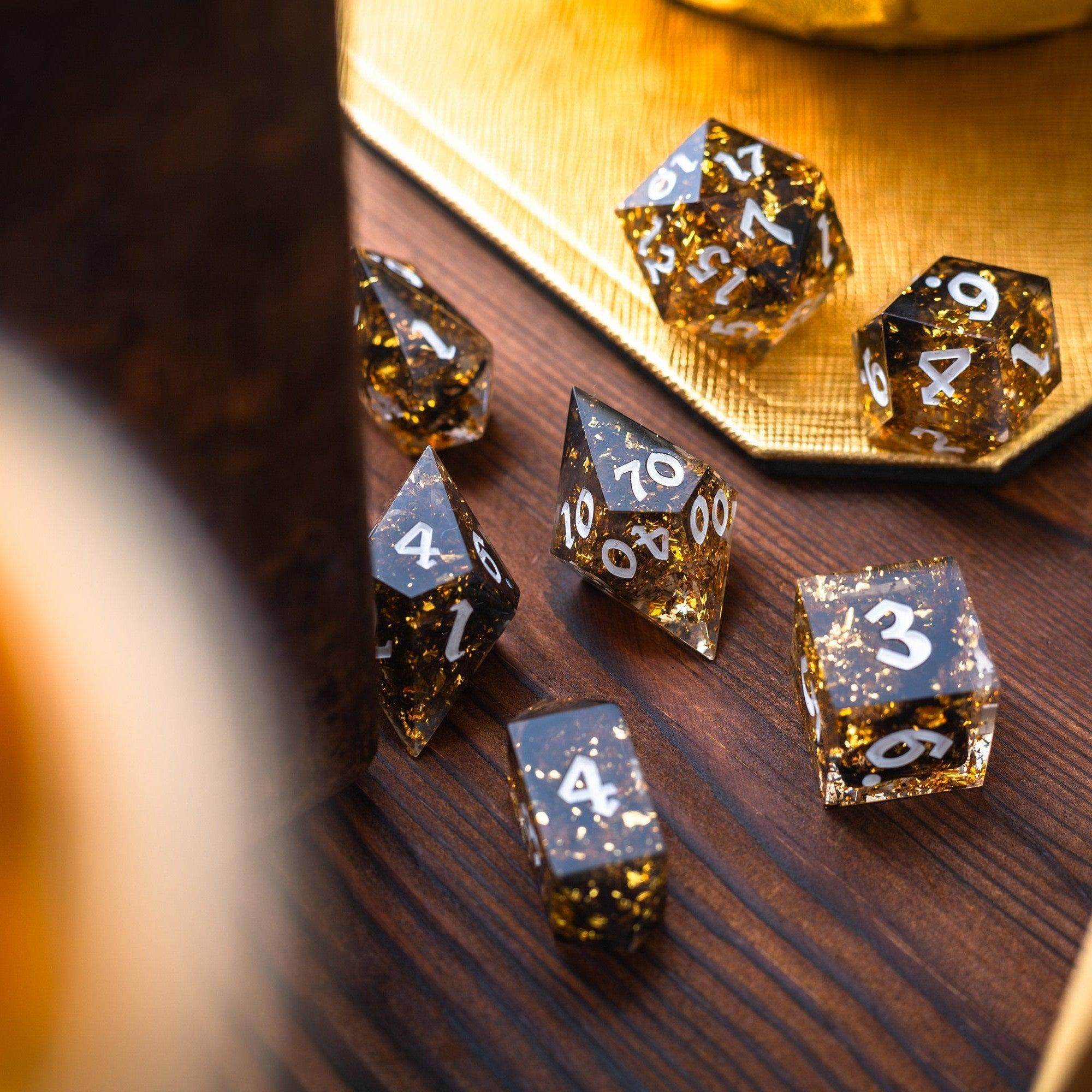 Gold Handmade Resin DND Dice Set - Only 1 D20