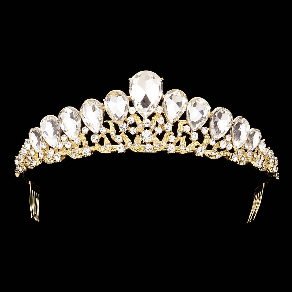 Teardrop Accented Princess Tiara
