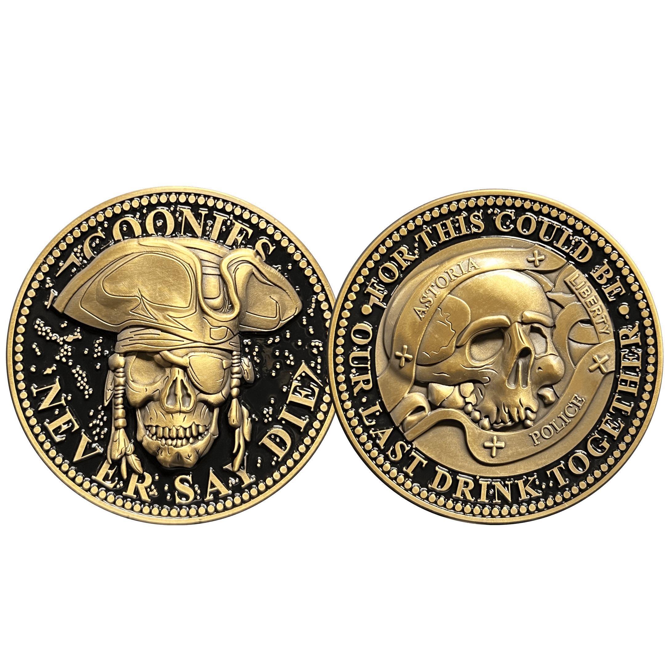 GL14-006 Goonies Astoria Police Challenge Coin Goonies Never Say Die One Eyed Willie - 
