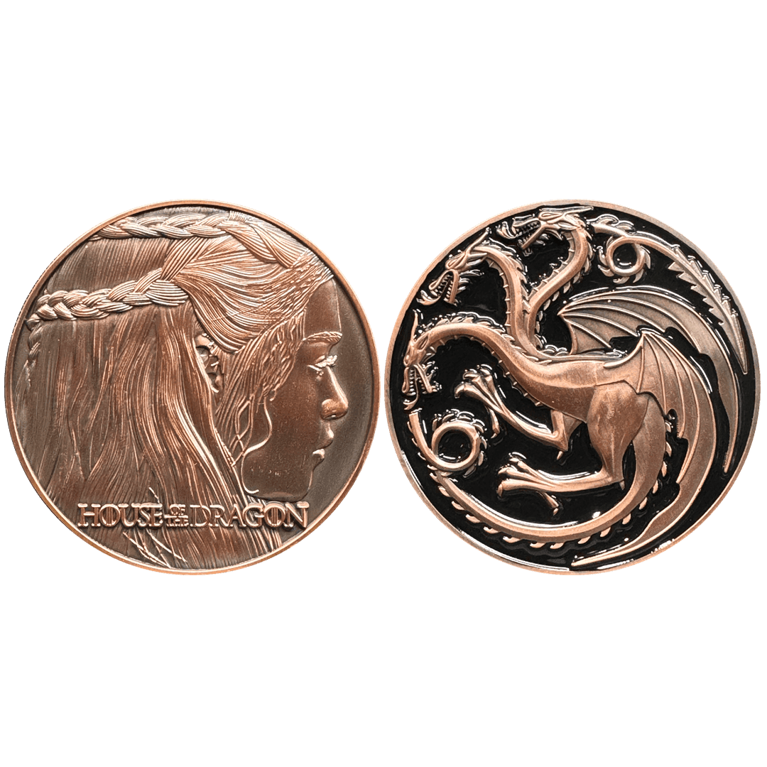 BL4-012 GoT challenge coin Game of Thrones Daenerys Targaryen Fire and Blood - 