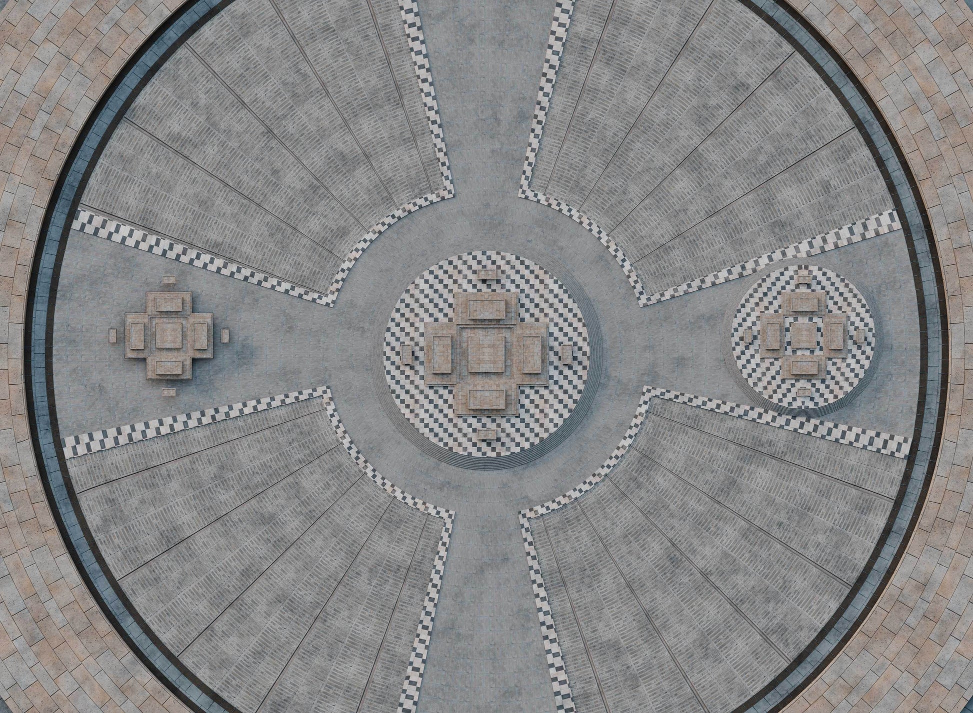 Grand Concourse - Neoprene Battle Mat - Warhammer, AoS, 40K, MCP, Shatterpoint, Legion, More - 44x60