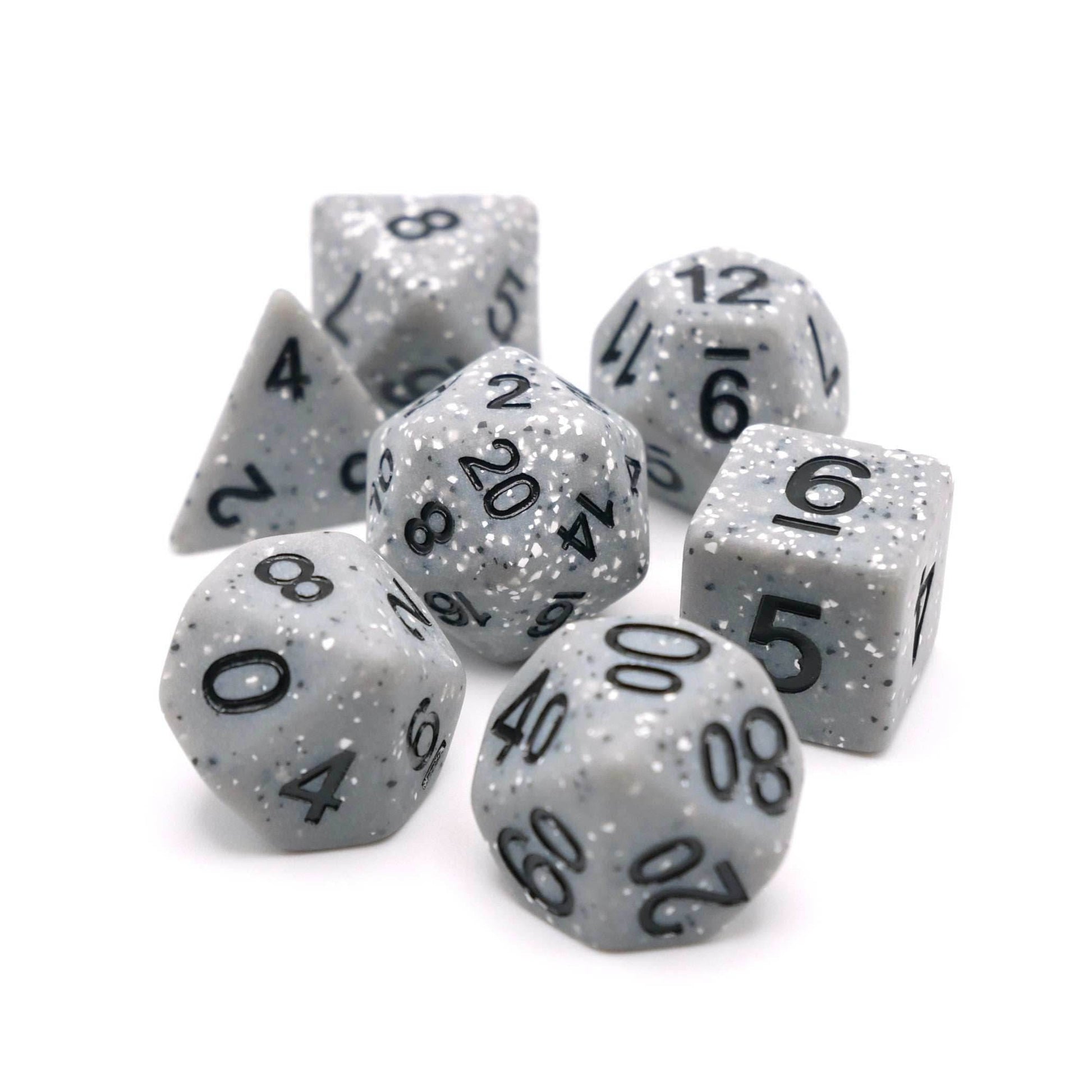Granite Malphite - 7 Piece DnD Dice Set | Acrylic RPG Gaming Dice - 