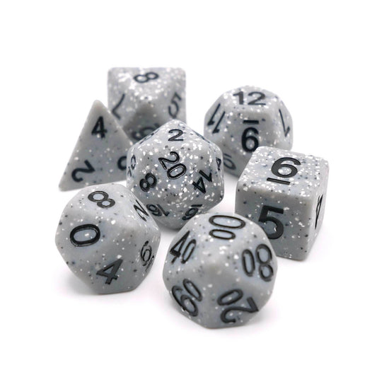 Granite Malphite - 7 Piece DnD Dice Set | Acrylic RPG Gaming Dice - 