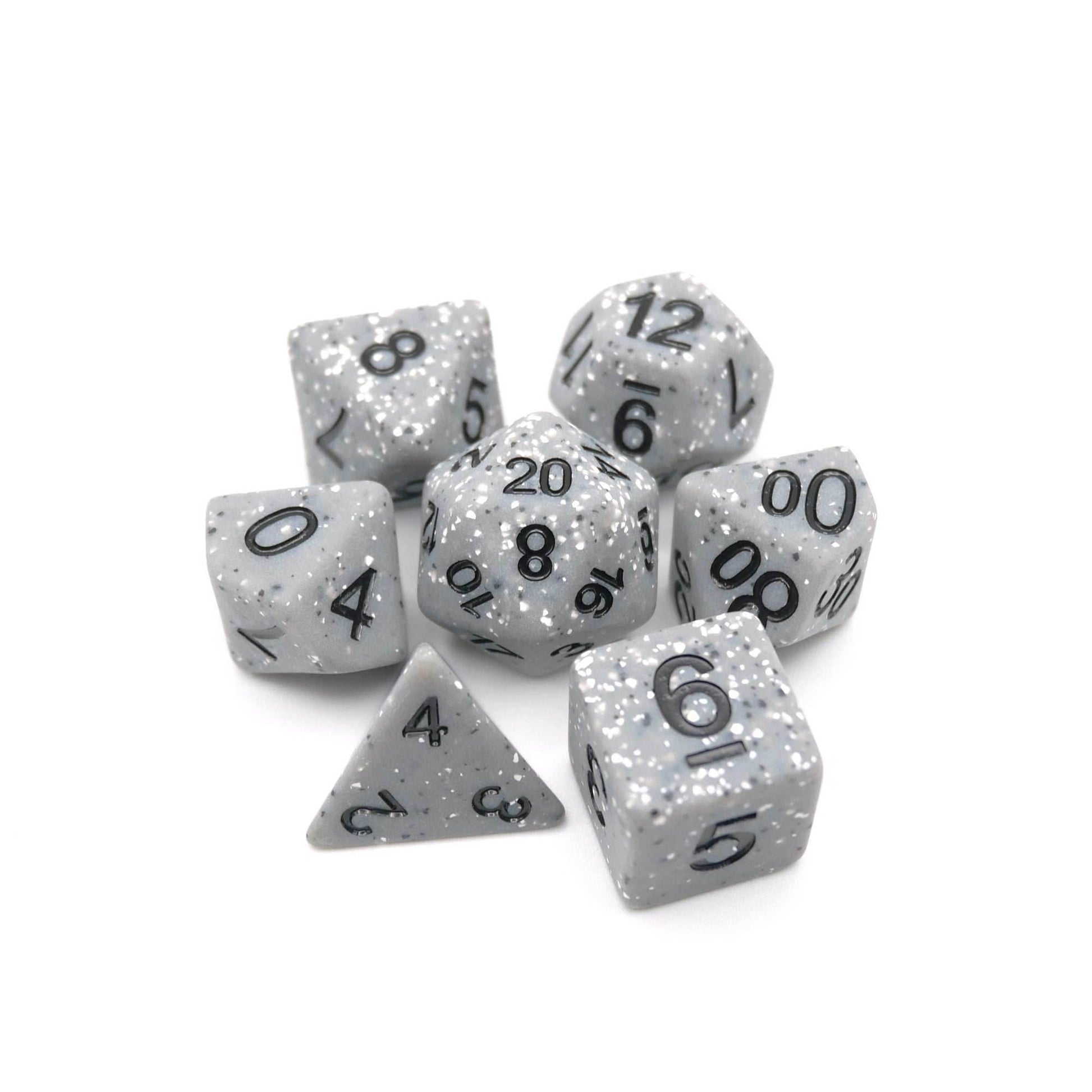 Granite Malphite - 7 Piece DnD Dice Set | Acrylic RPG Gaming Dice - 