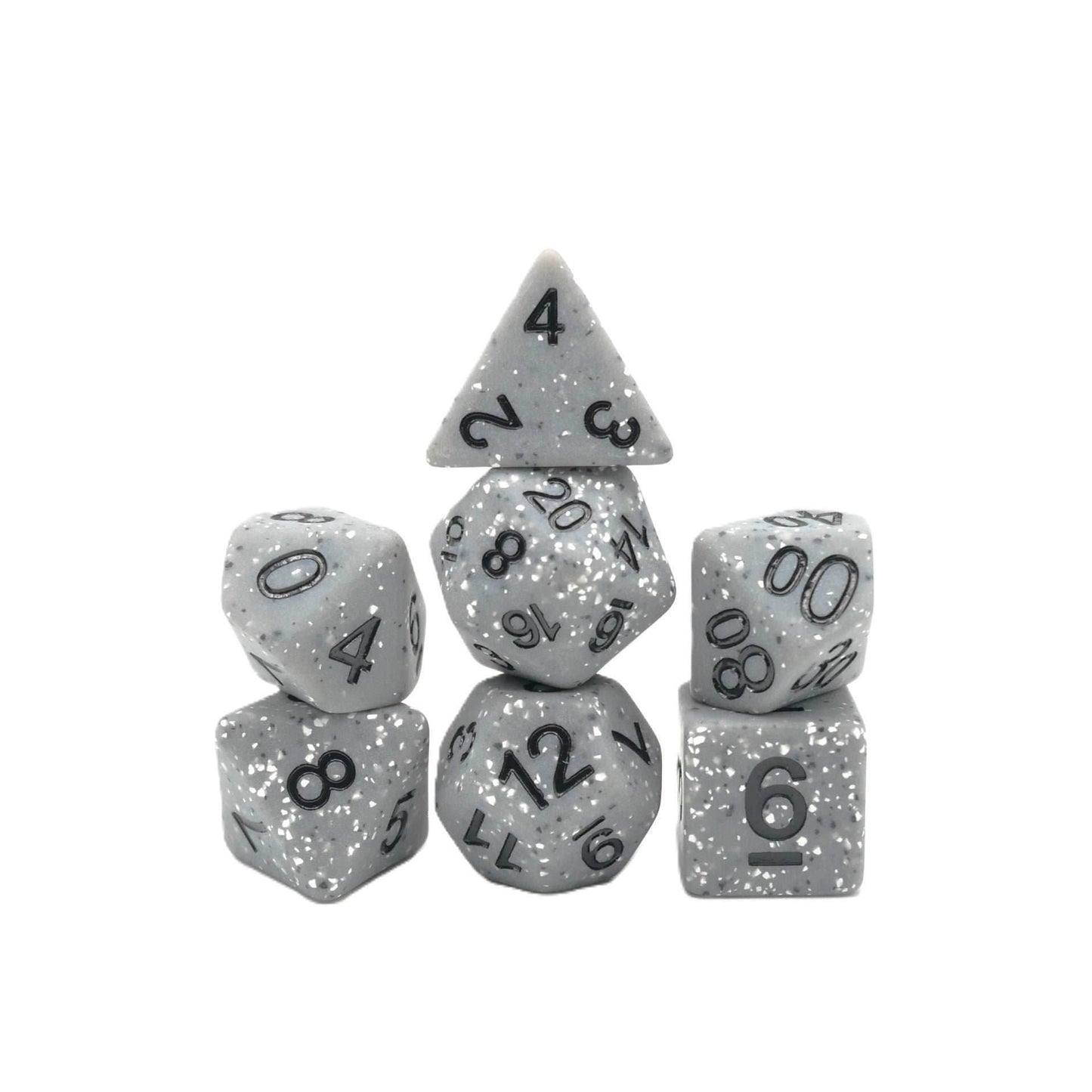 Granite Malphite - 7 Piece DnD Dice Set | Acrylic RPG Gaming Dice - 
