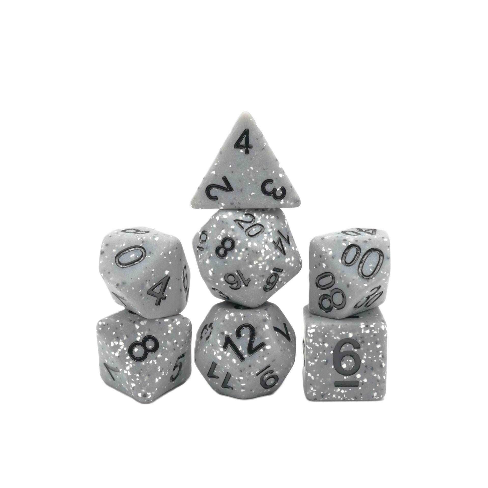 Granite Malphite - 7 Piece DnD Dice Set | Acrylic RPG Gaming Dice - 