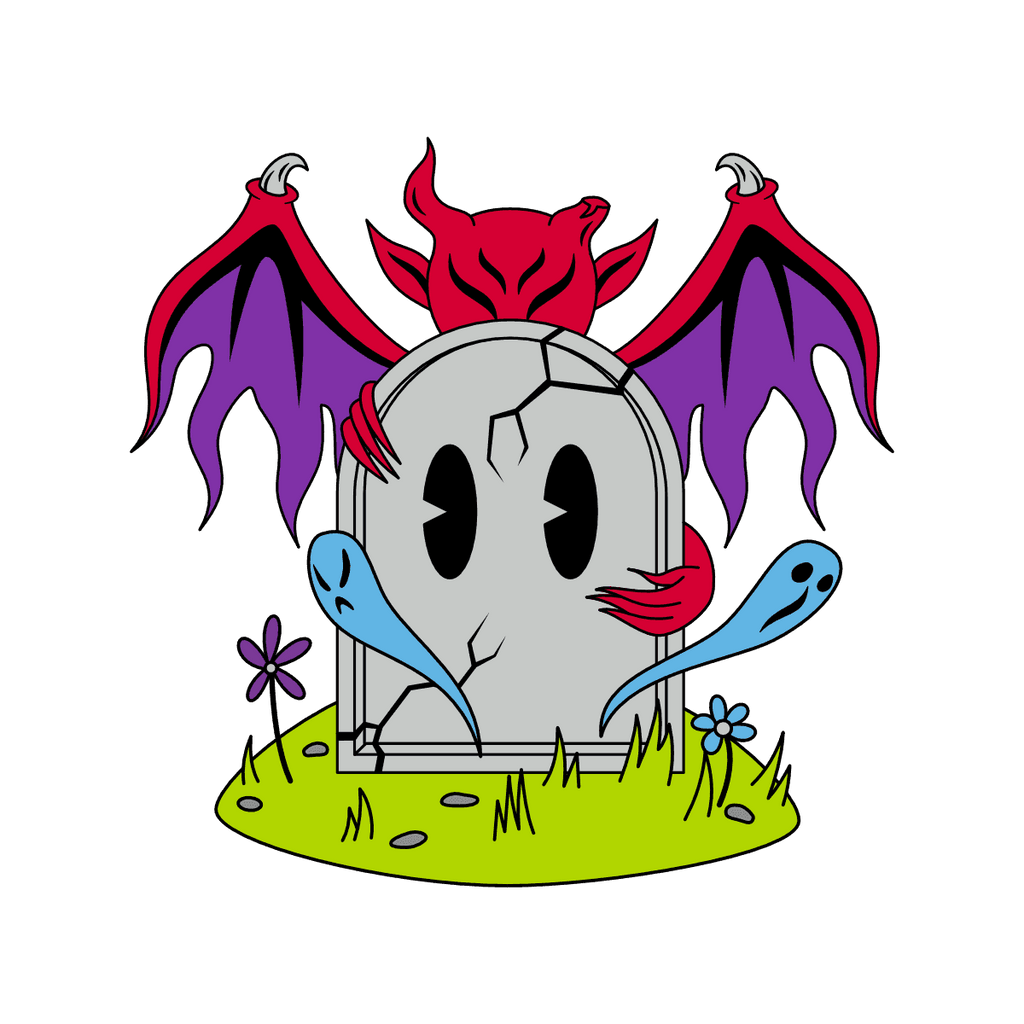 Grave Guardian Enamel Pin - 