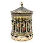 Greek Pantheon Zodiac Rotunda Rotating Trinket Box - 