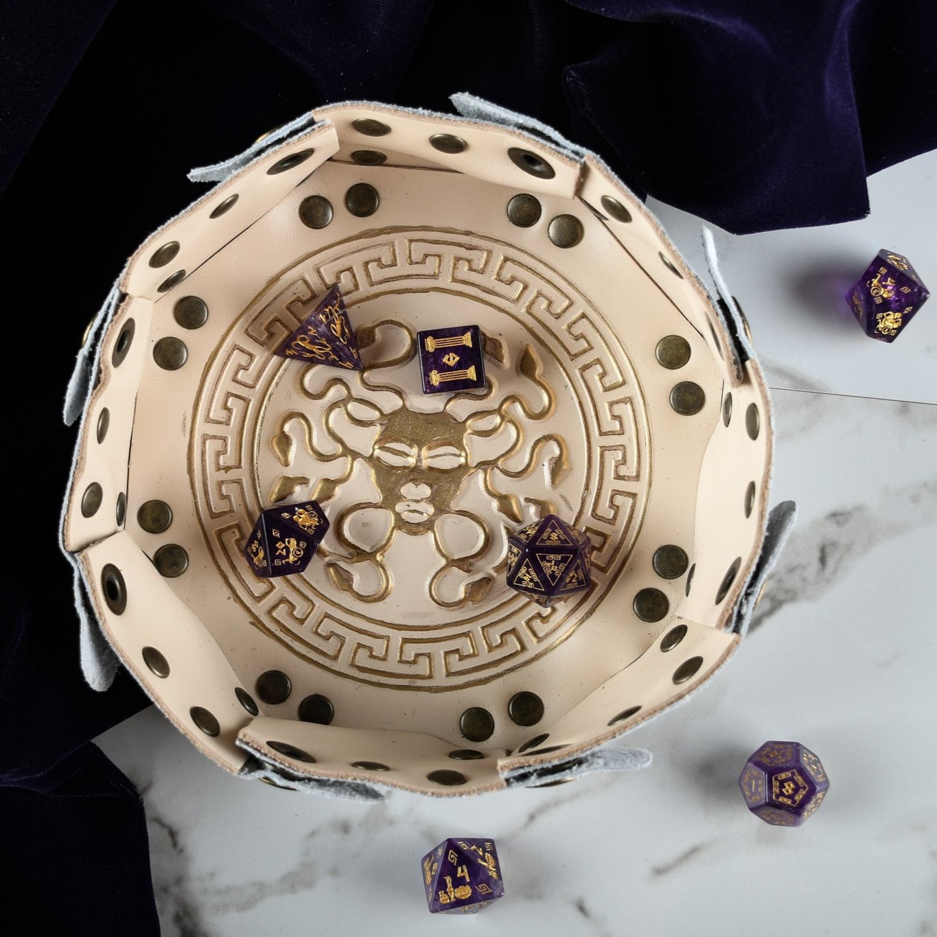 Greek Amethyst Stone Dice Set - Dice Around the World Collection
