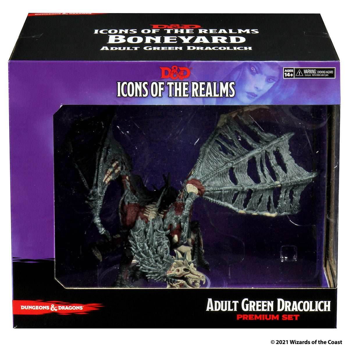 D&D: Icons of the Realms - Boneyard Premium Set - Green Dracolich - 