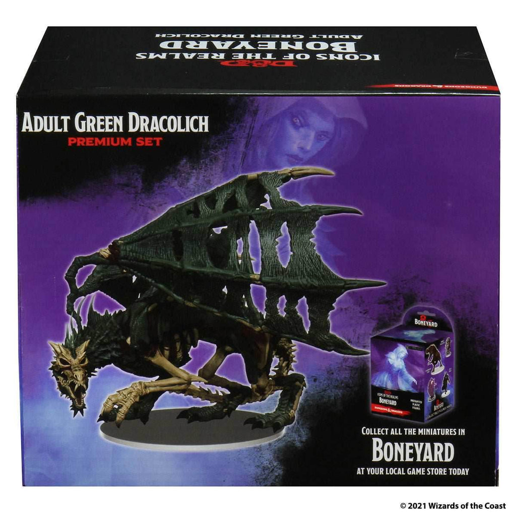 D&D: Icons of the Realms - Boneyard Premium Set - Green Dracolich - 