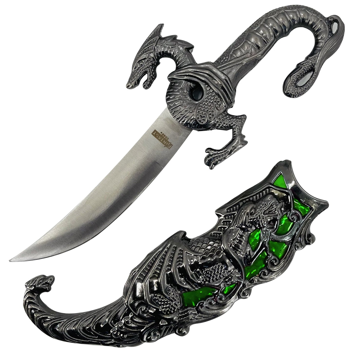 Green Dragon Fantasy Dagger Knife-1