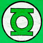 Green Lantern Logo With Striped Sleeves T-shirt - S