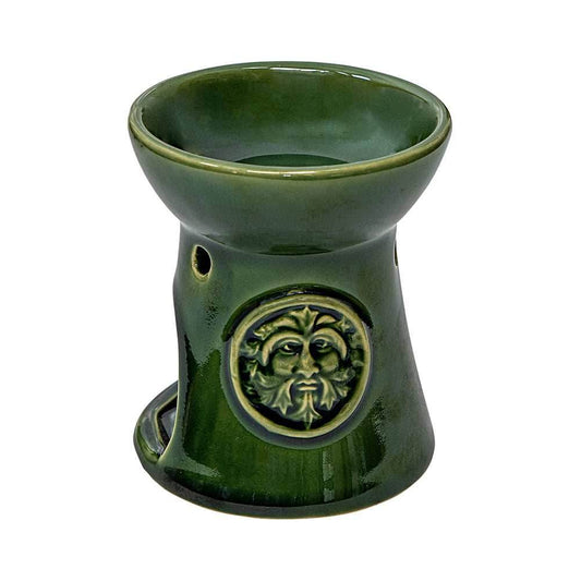 Green Man Ceramic Oil Burner - 