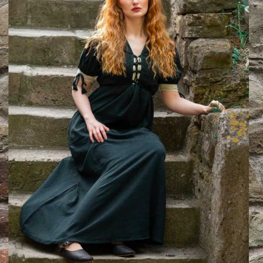 Viking Summer Dress | Laced Front & Sleeves