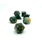 Green African Jade - 7 Piece RPG Set Gemstone Dice