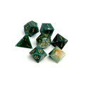 Green African Jade - 7 Piece RPG Set Gemstone Dice