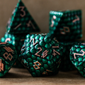 Green Dragon's Egg Metal Dice Set