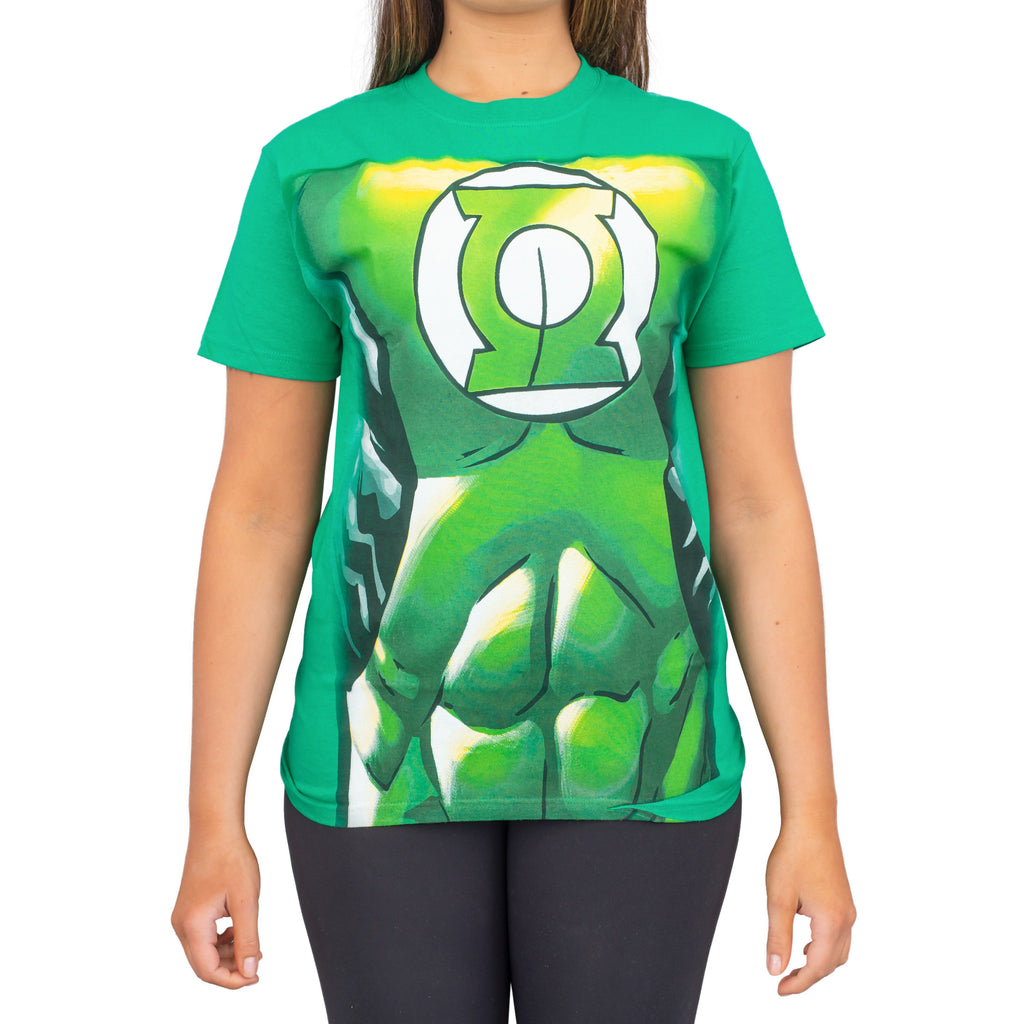 Green Lantern Muscle Costume Print T-shirt