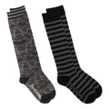 Grey & Black Knee High Sock Pack | 2 Designs - 