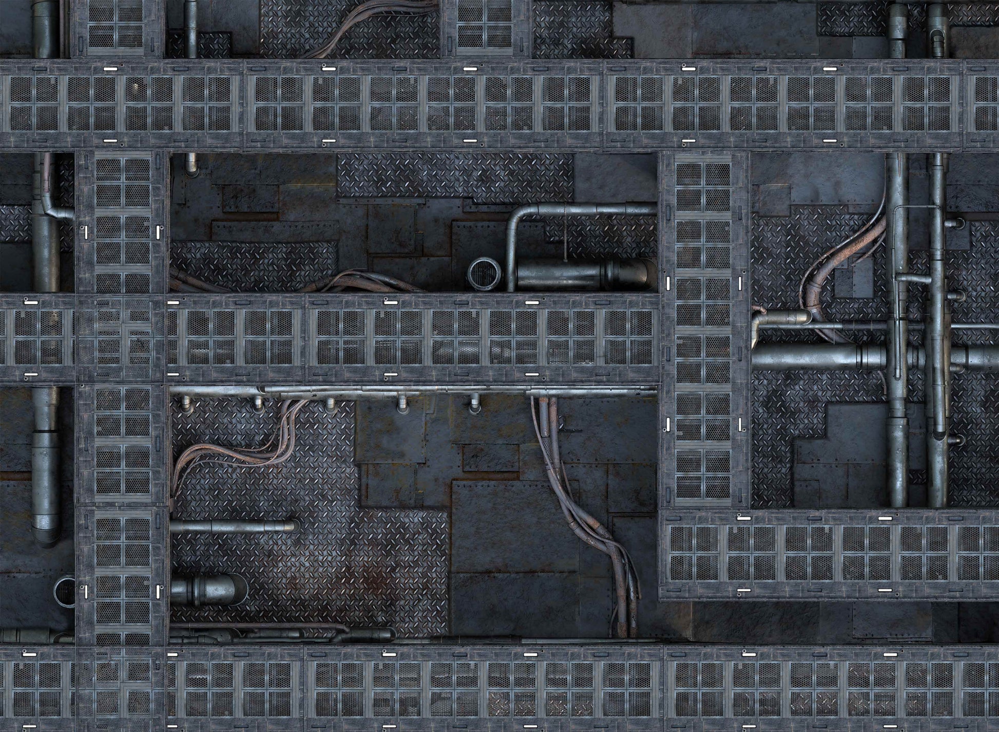 Grimdark Station - Neoprene Battle Mat - Warhammer, AoS, 40K, Kill Team, MCP, Shatterpoint, Legion, More - 22x30