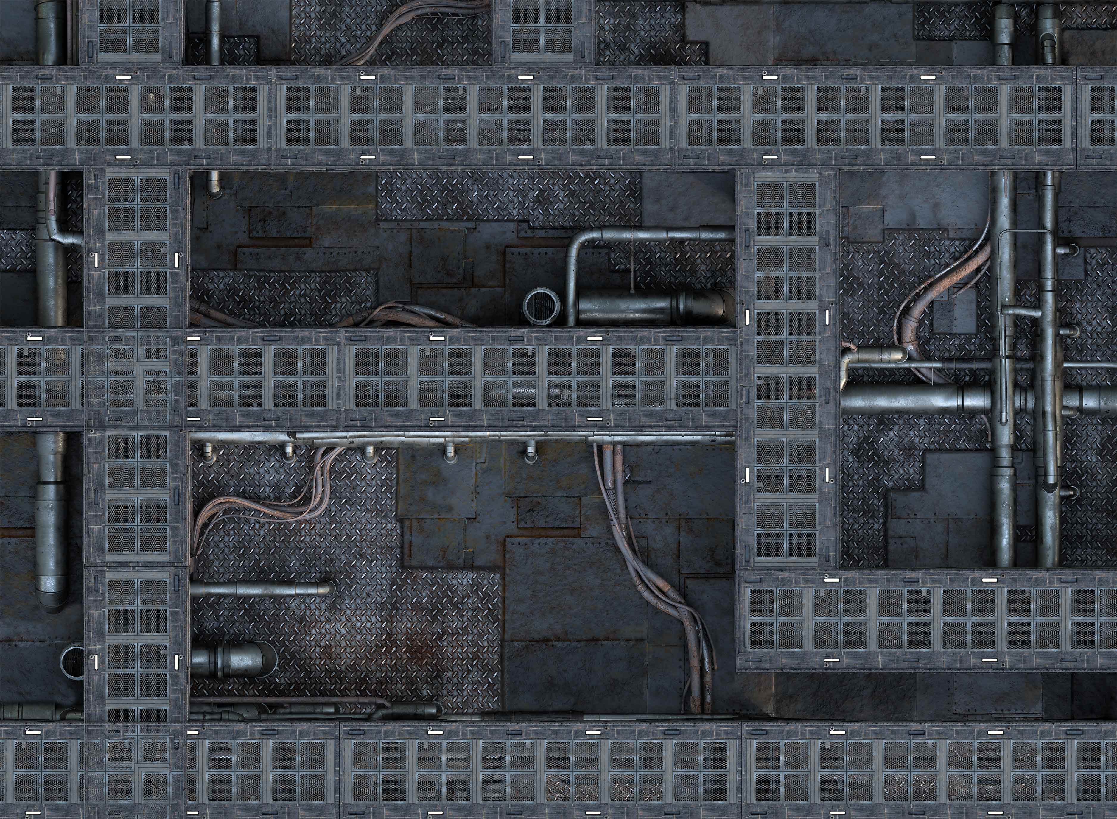 Grimdark Station - Neoprene Battle Mat - Warhammer, AoS, 40K, Kill Team, MCP, Shatterpoint, Legion, More - 22x30