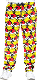 Grinch All Over Santa Hat Christmas Pajamas Lounge Pants - S