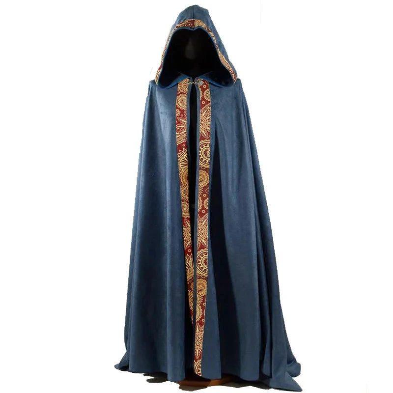 Cape à capuche gothique Vintage pour hommes et femmes, manteau d'halloween, Vampire, diable, magicien, Cape Viking, Robe de fête, Costume de Cosplay