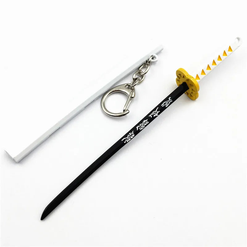 Japan Kimetsu no Yaiba Sword Keychain Cartoon Kamado Tanjirou Blade Of Ghost Weapons anime accessories cosplay Gift