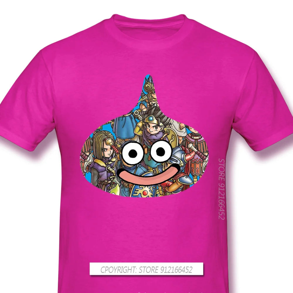 Slime Hero T-Shirts hommes de haute qualité 100% coton à manches courtes d'été Dragon Quest drôle Anime Manga en vrac