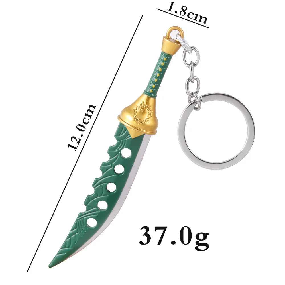 Anime les sept péchés capitaux porte-clés Meliodas perdu Bane épée porte-clés en métal arme modèle pendentif porte-clés bijoux