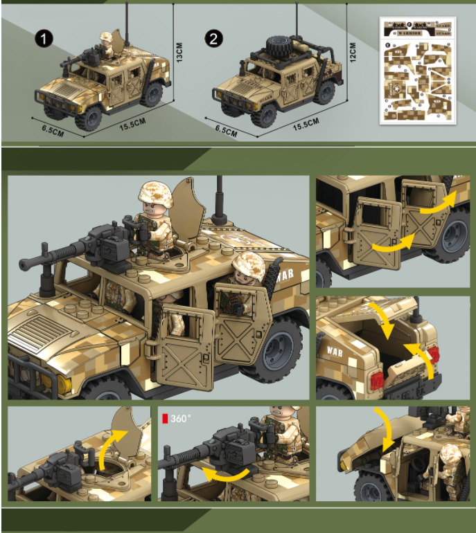 Desert Humvee - Mil-Blox