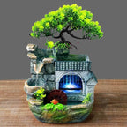 Rockery Tabletop Waterfall Bonsai Tree Fountain - US