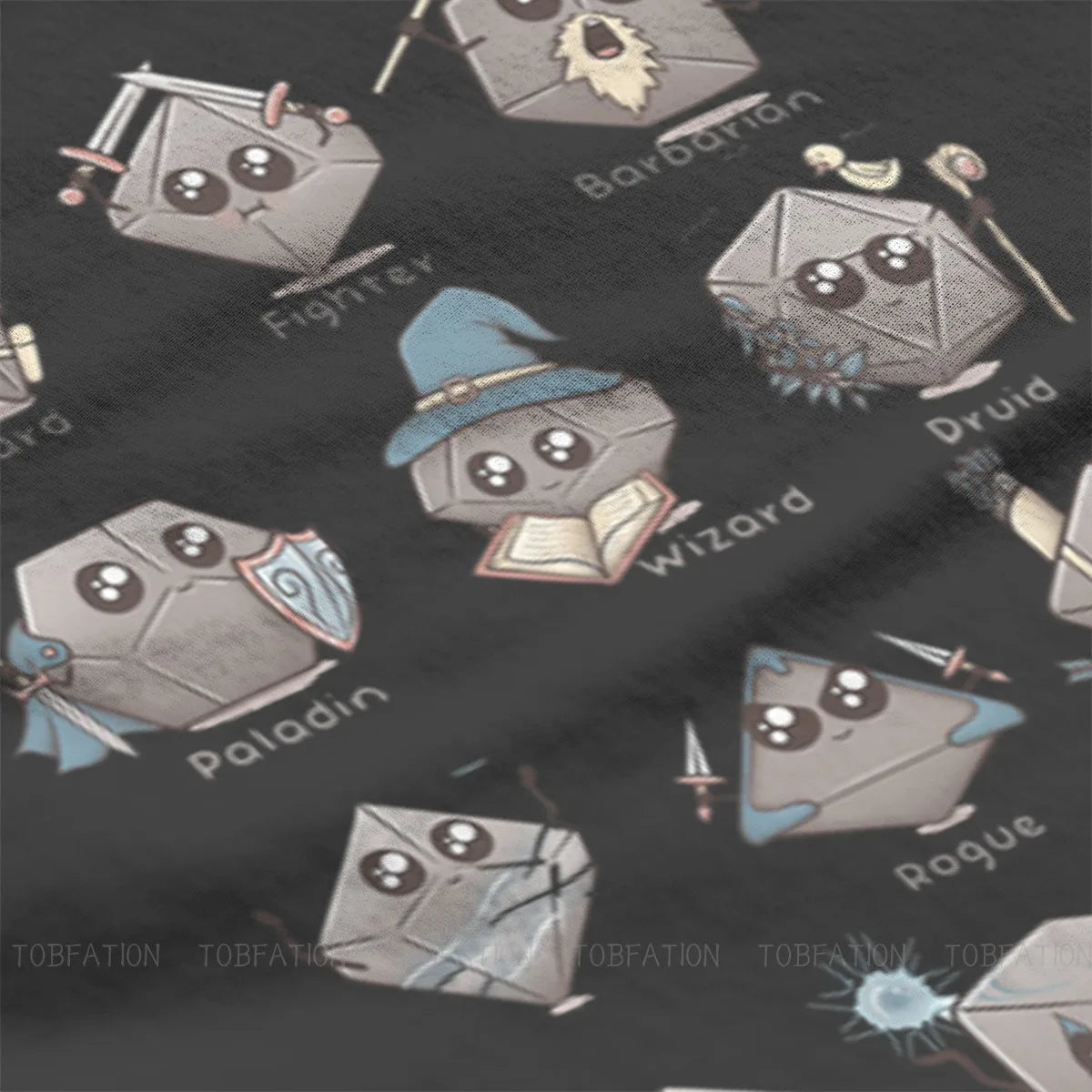 DnD Game Fabric TShirt Kawaii Classic T Shirt Homme Men Clothes Printing Trendy