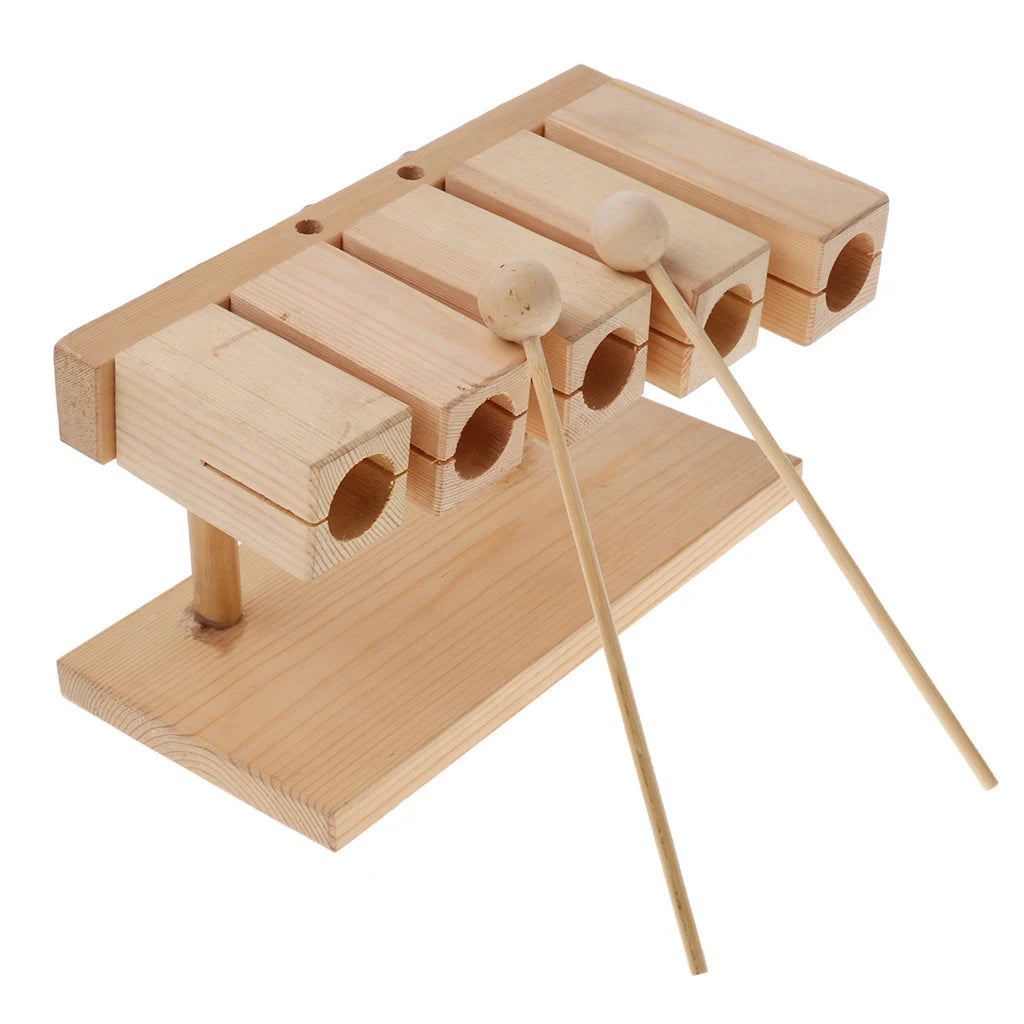 Orff Musical Instrument Wooden 5 Note Block Xylophone Percussion Instrument