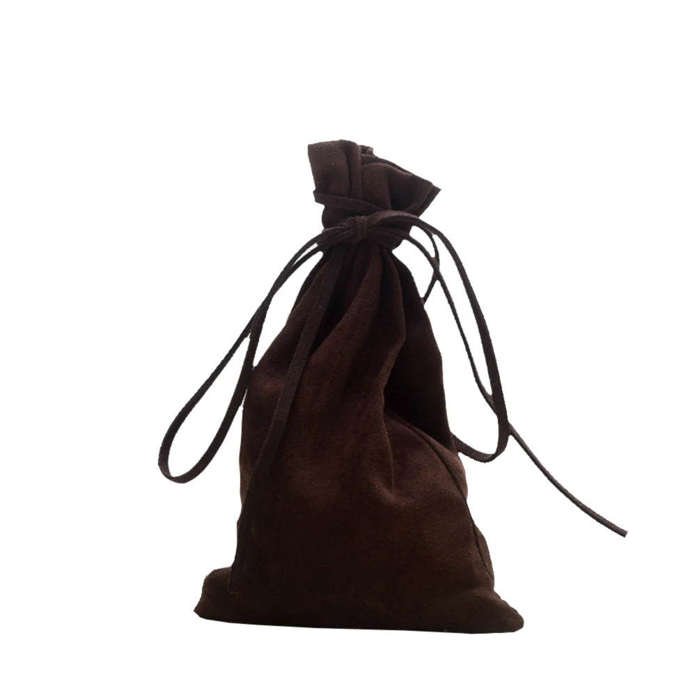 Pochette médiévale unisexe, sac à cordon, accessoires de Cosplay marron