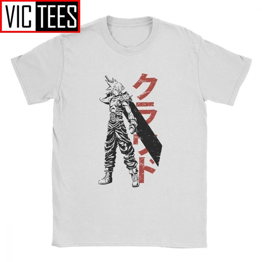 Camiseta mercenary Final Fantasy para hombre Cloud VII FF7 ​​videojuego Strife Shinra Soldier 100 por ciento algodón