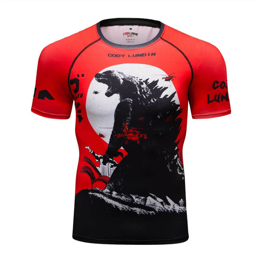 Godzilla Men's Quick Dry Short Sleeve Tech Shirt (M, L, XL, 2XL) - Godzilla / M