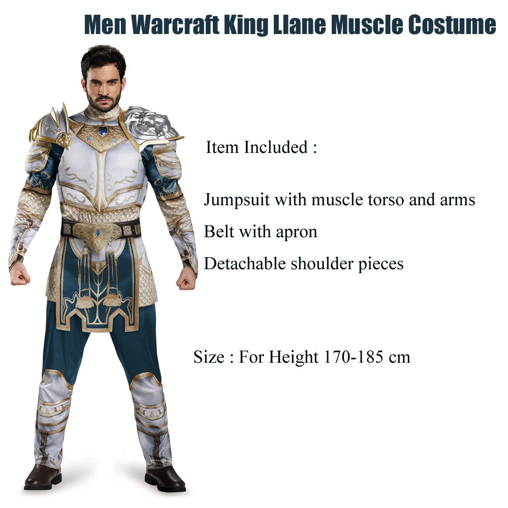 Personnage Cosplay hommes Costume musculaire Costume de roi médiéval