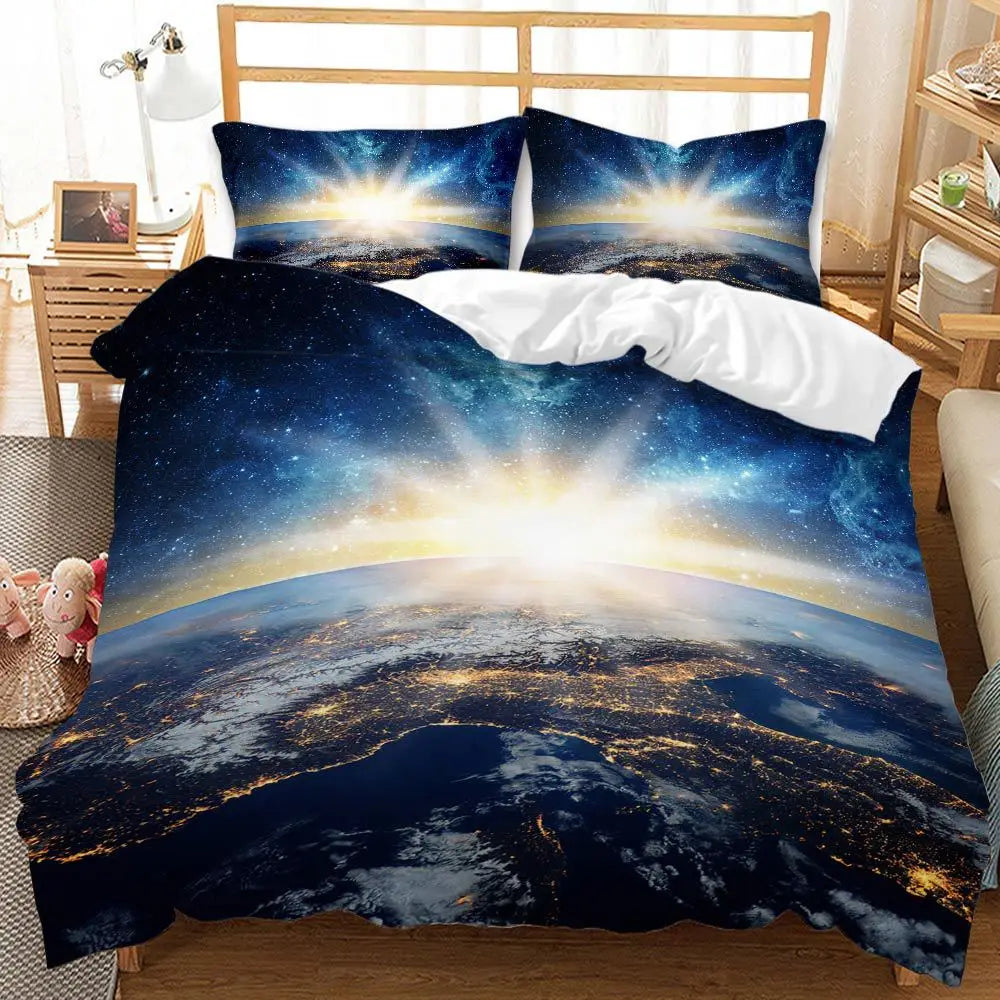 Galaxy Bedding Set does not include any comforter or filling.
