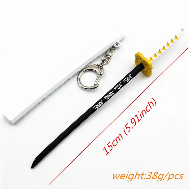 Japan Kimetsu no Yaiba Sword Keychain Cartoon Kamado Tanjirou Blade Of Ghost Weapons anime accessories cosplay Gift