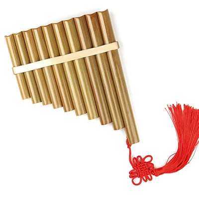 Chinese Traditional Musical Instrument Bamboo Pan Flute, C Key, High Quality, Woodwind Instrument, 10 Pipes