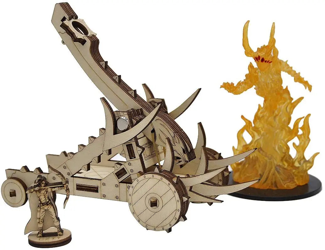 CZYY D&D Catapult Miniature Wood Laser Cut Fantasy Siege Weapon Wargaming Terrain