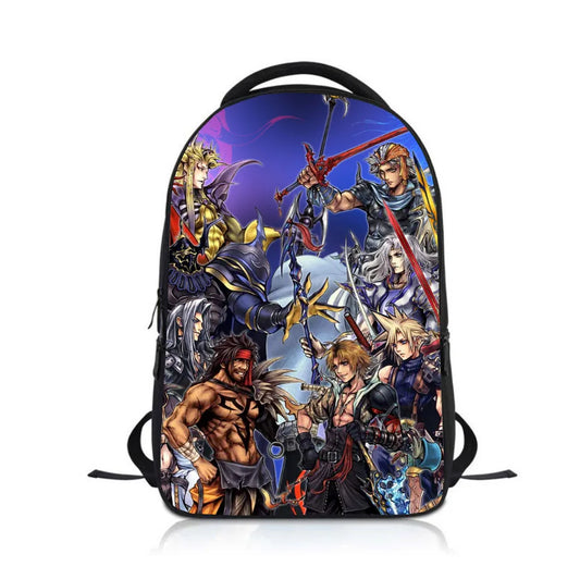 Game Final Fantasy Students Backpack School Bag Children Cartoon Knapsack Boys Girls Rucksack Bookbag Kids Satchel