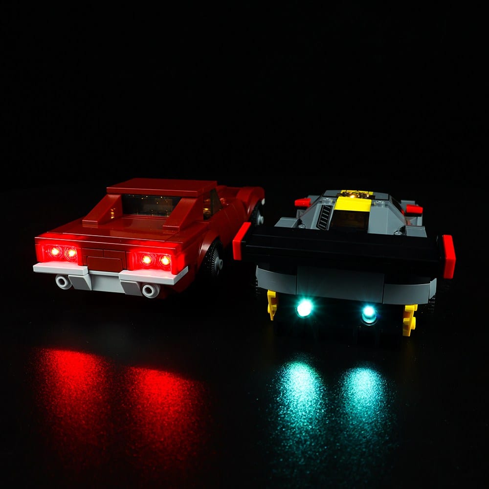 LEGO Chevrolet Corvette C8.R Race Car and 1968 Chevrolet Corvette #76903 Light Kit