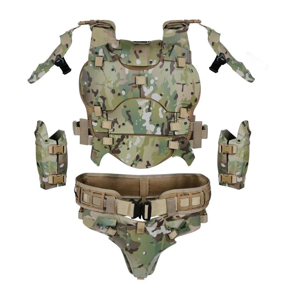 Tactical Military Armor Suit Set,Army Vest with MOLLE Belt,Shooting Protective,Hunting,Airsoft Vests,Paintball Combat,Cs Wargame