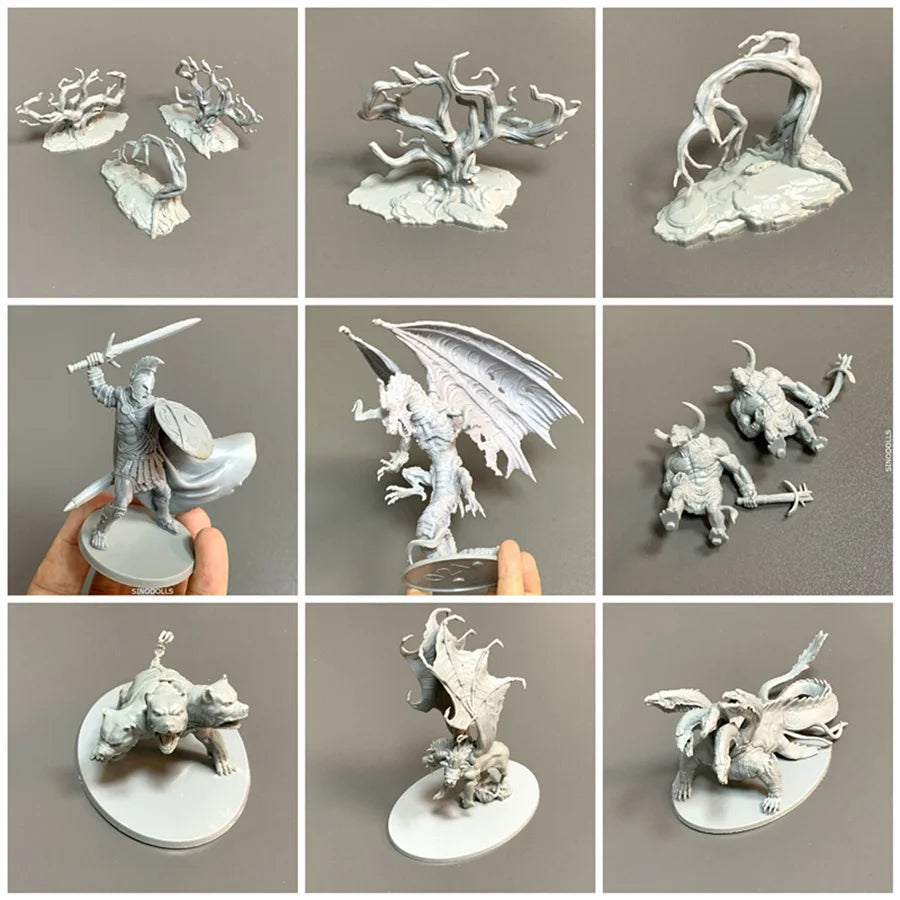 Mythic Battles Pantheon Fantasy Miniatures Tree Greek God Ares Monolith Dragon Board Game Figure Role Playing Model Toy